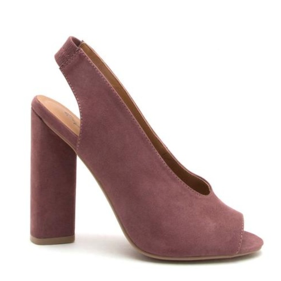🎉 HP! Rose Taupe Peep Toe Heels - Picture 5 of 7